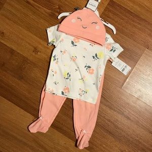 Carters 9mo Little Layette 3 piece set